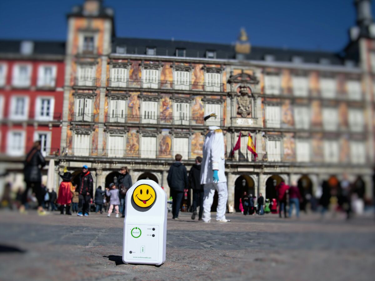 Headless man dressed same white as iSocket