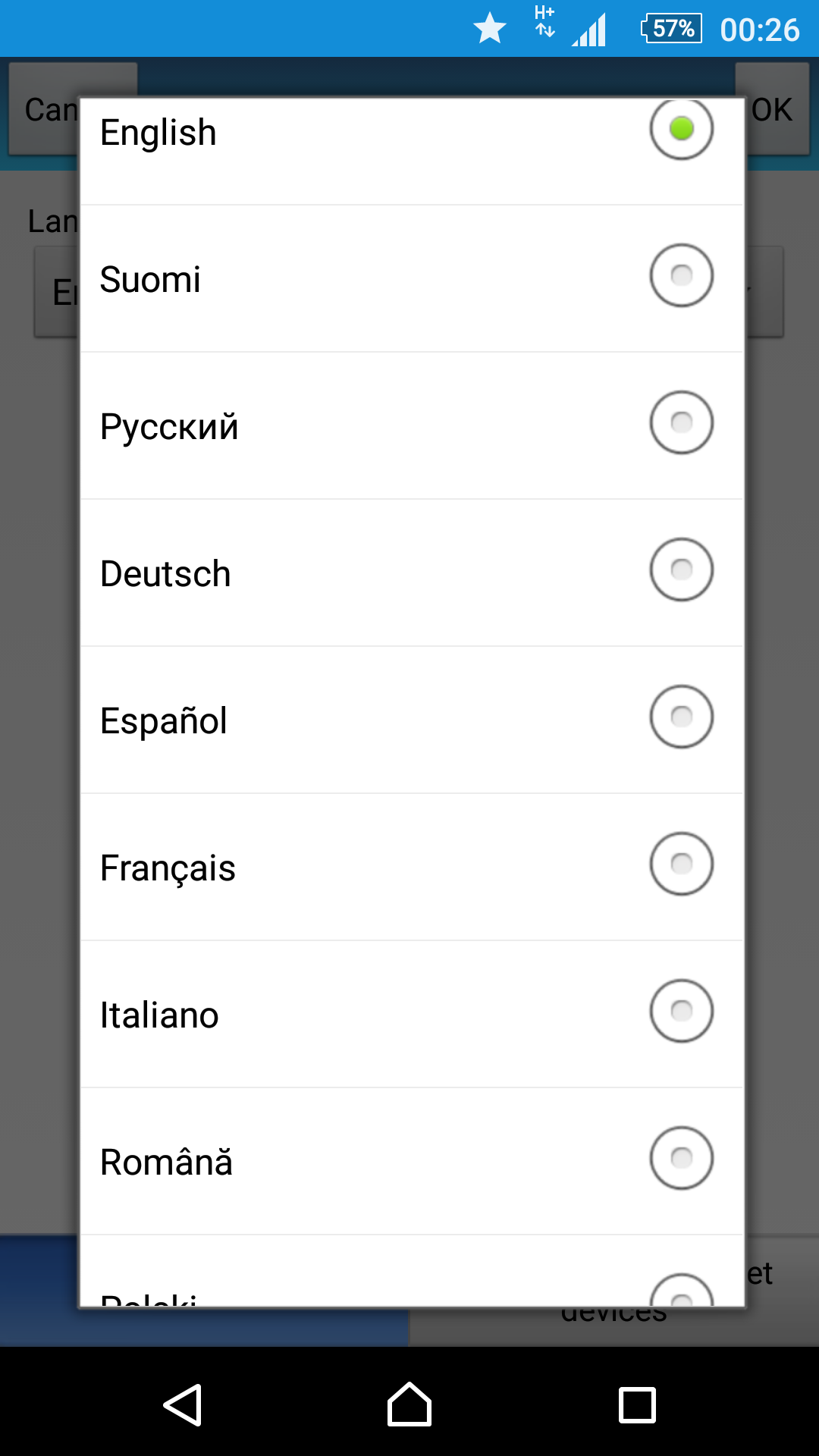 iSocket Android app on many languages