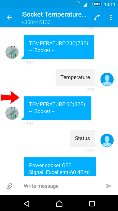 Temperature sensor shows zero Celsius